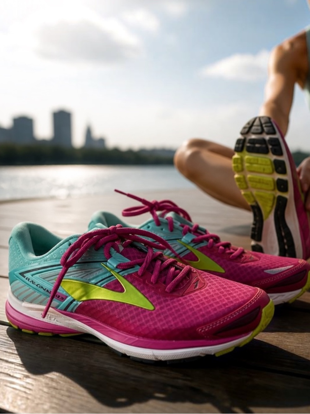 Brooks Ravenna 8 Running Shoes Women's Pink Teal Athletic Cushioned Sneakers 7.5